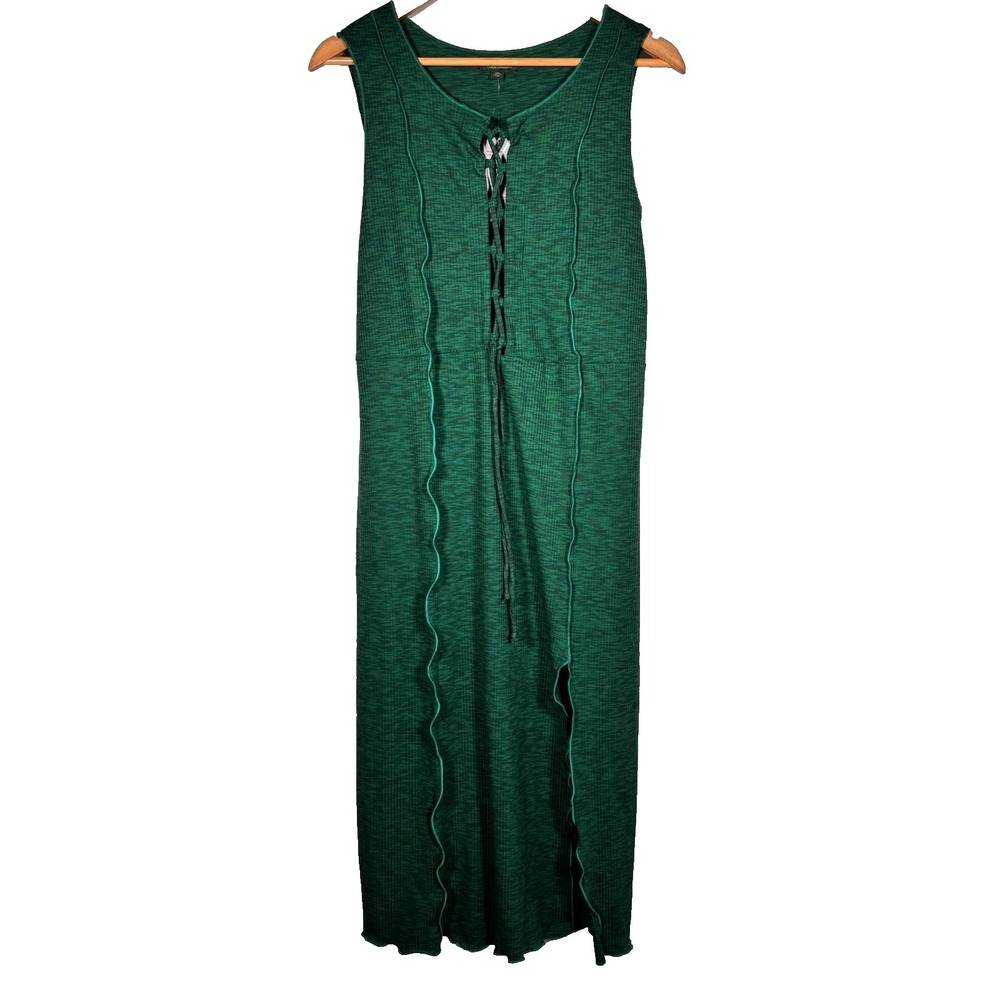 Wild Fable Midi Boho Dress Womens XXL Emerald Green Earthy Resort Vacation NWT